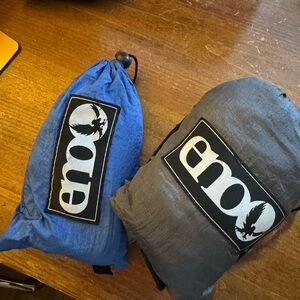 Eno Single Nest Hammock and Straps - Gray and Blue